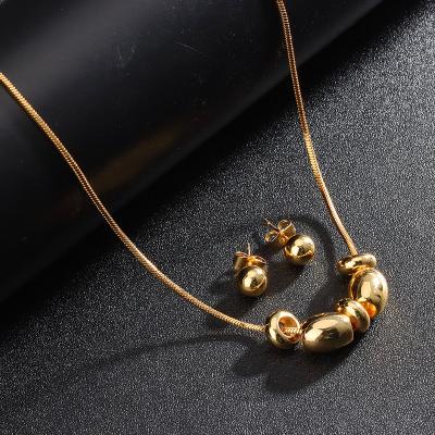 China High Quality Yueming Jewelry New Current Pearl Necklace Sets Brazilian Jewelry Set 18K Gold Plated Jewelry Sets for sale