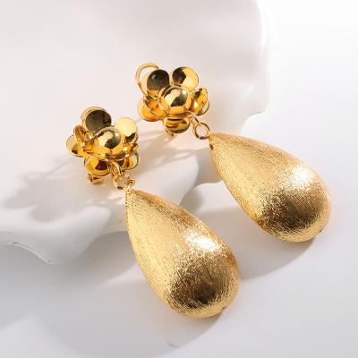 China Fashionable New Yueming Jewelry Design Earrings High Quality 18K Gold Plated Circle Earrings Brass Set for sale