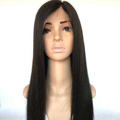 China Light Yaki 360 Lace Front Wigs Brazilian Virgin Human Hair Wigs Pre Plucked Hairline Bleached Knots for sale