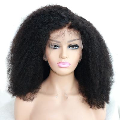 China Wholesale Afro Curly Virgin Hair 4a Glueless 360 Density Wig Raw Curly for sale