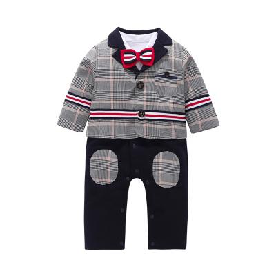 China 2021 Fashion Trend Cotton Baby Boy Stripped Suit 2 Piece Toddler Baby Romper Baby Boy Romper Clothing Set for sale