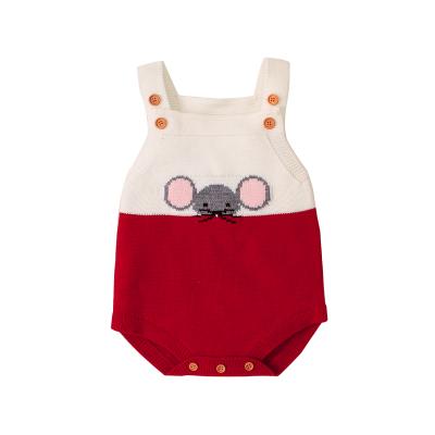 China New Summer Q82W347 Modern Overalls Modern Baby Mouse Animal Baby Knit Shoulder Straps Cute Baby Romper for sale