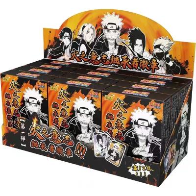 China Collectible Gifts wholesale KAYOU Narutoes pin box Fire Will Successor Badge BR Card Narutoes Tsunade Sasuke Collection Card Boy medium pin box for sale