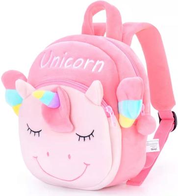 China Work 2022 Little Kids Children Kawaii Sports Cute Plush Unicorn Backpack School Bag for sale