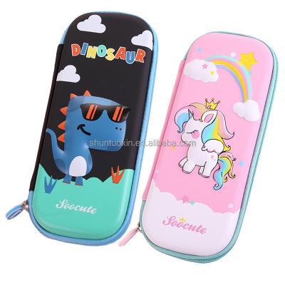 China 40 CARDBOARD OPTION 3D EVA Cartoon Storage Pouch Pen Holder For School Kids Boys Pencil Case for sale