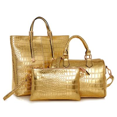 China Fashion Fashion Crocodile Pattern Four-piece Set Smart PU Leather Women Bags Luxury Handbag for sale