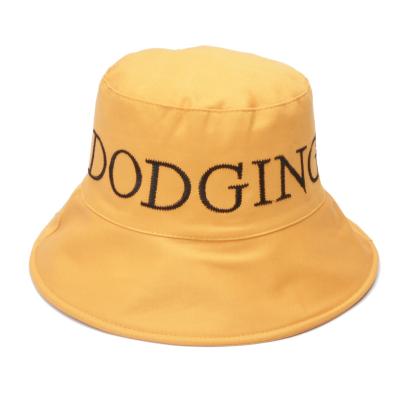 China Polyester / Cotton Small Brim Fashion Letter Versatile Double Sided Fisherman Hat Bucket for sale