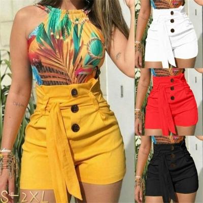 China 5XL 4XL 3XL Summer Women s Anti-pilling Fashion Lace Up Tie Pants Plus Size Casual High Waist Short Pants Plus Size for sale