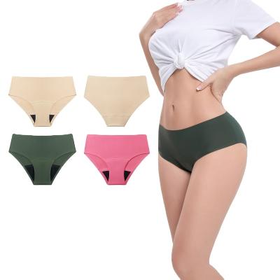 China Anti-Bacterial Reusable super elastic seamless bikini menstrual underwear for women for sale