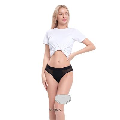 China Anti-Bacterial Black high elasticity anti side leakage four layer women's menstrual physiological underwear for sale