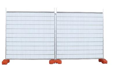 China Welded Metal Hoarding Fencing Powder Coated With Metal Plastic Feet Concrete for sale