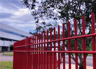 Cina Flat Top Square Pipe Powder Coated Tubular Fencing Horizontal Rail Acciaio Galvanizzato Q195 Q235 in vendita