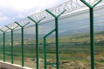 China Nuclear Power Station Wire Mesh Fence  With Razor Barbed Wire Anti Climb Security Wire Mesh Fence for sale