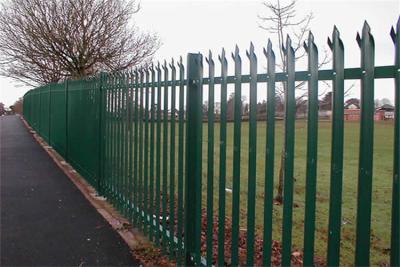 China High Security Steel Palisade Fence With Razor Barbed Wire For Protection Zone for sale