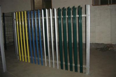 China Heavy Duty UK Market W Pale Galvanized Coated Black Steel Palisade Fencing Round Shape for sale