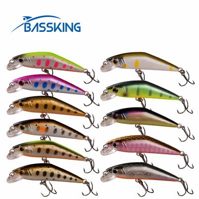 China BASSKING Minnow Fishing Lure 5cm 3.6g Sinking Carp Fishing 3D Hard Eyebait Attificial Swimbait With France VMC Hook HL265 for sale