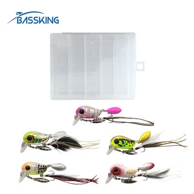 China Plastic ABS BASSKING Fishing Lure Crankbait 54mm 4.8g 5Pcs Lure Kit Bass Pike Wobblers Crankbait Japan Design Isca Artificial Floating Set for sale