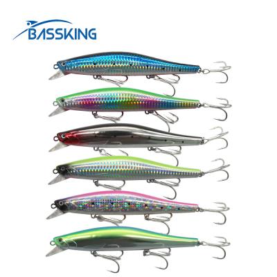 China ABS BASSKING Hard Plastic Sinking Minnow Lure 16cm Long Hard Baits 80g Casting Carp Fishing ABS Plastic Fishing Lure Saltwater Minnow Bait for sale