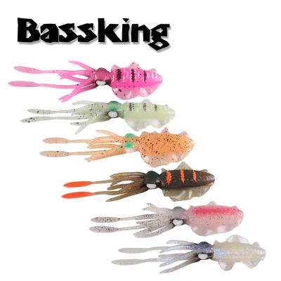 China New Silicone Squid Soft Bait Bionic Fishing Lure 3pc 10cm Silicone 5g Super Squid Temptation for sale