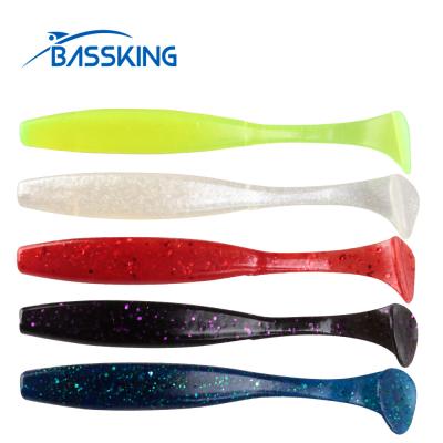 China New Silicone Soft Fishing Lure 8Pcs 10cm 4.3g T Tail Artificial Silicone Soft Groundbaits For Carp Fishing Saltwater Freshwater for sale