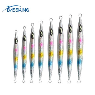 China BASSKING Metal Jig Fishing 12.5cm 60g 80g 100g 120g 140g 160g 180g 200g Lure Luminous Metal Lure Hard Lure For Lead Casting Fishing Fish for sale