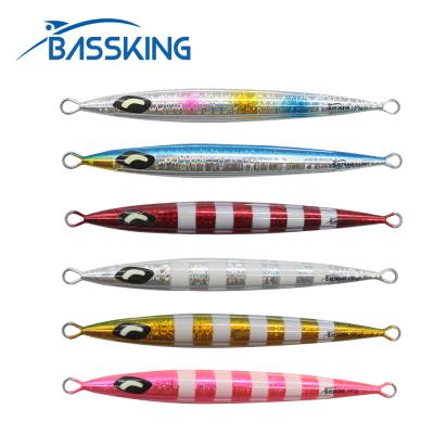 China BASSKING J001 Metal Jig Fishing 60g 80g 100g 120g 140g 160g 180g 200g Lure Luminous Metal Lure Hard Bait Fishing Lead Fish for sale