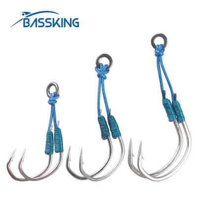 China BASSKING 2 Sets (4pcs) 2/0# 3/0# 5/0# High Carbon Steel Barbed Hook Baiting Fishhook Baiting Hook for High Carbon Fishing Tackle 2/0 3/0 5/0 for sale