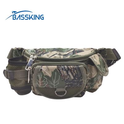 China Manufacture Supply 30x9x14cm Multifunction Waterproof Bag 200g Army Green Camouflage Waist Pack PESCA Fishing Tackle Bag for sale