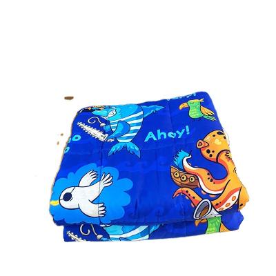 China New Style Custom Glass Beads Printing Anti-static Wholesale Microfiber Knit Blankets Baby Kids Children Weighted Blanket for sale