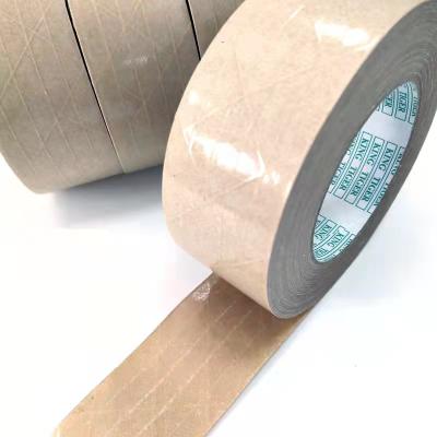 China Waterproof Biodegradable Plastic Free Kraft Paper Wrapping Tape for sale