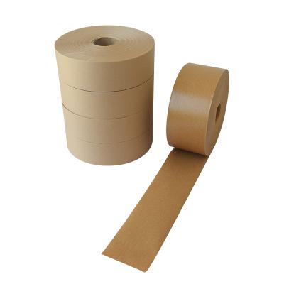 China 100% Recyclable Waterproof Eco-friendly Wet Reinforced Water Activated Paper Tape Kraft for sale