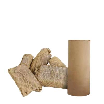 China 30CM*50M Recyclable Kraft Paper Honeycomb Paper Cushion Envelope Cushion Wrap Gift Roll for sale