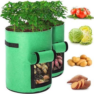 China Potato Growing Heavy Duty Thickened Breathable Nonwoven Bag Fabric Nonwoven Plant Grow Bags for sale