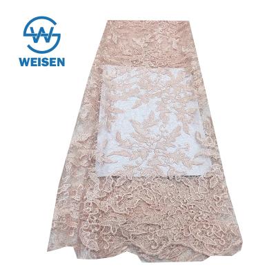 China 2019 New Design Viable Organza Tulle African French French Lace Embroidery Fabric for sale