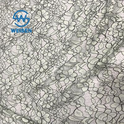 China Swiss Bridal White Fabric Sustainable Wholesale Wedding Embroidery Fabrics Lace for sale