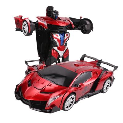 China 2.4G High Quality 2.4GHz Sports Car Toy Remote Control Electric Transformable RC Remote Control Transform Robot Deformation Cars For Kids for sale