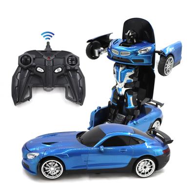 China 1:12 Funny Universal Controlled Deformation New Product 2.4G Transforming Robot Car Remote Control Toy For Boy for sale