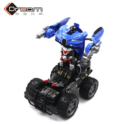 China New Boy 2.4G Fashionable Electric Mini RC Vehicle Deformation Robot Car Remote Control Toy For Children for sale