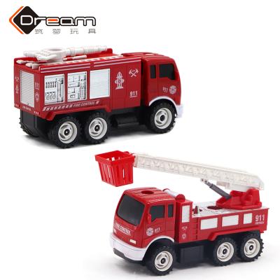 China Disassembly Engineering Newest Car Toy Children Educational Building Blocks Sale 2 in 1 Large DIY Disassembly and Assembly Kids Toy Fire Truck for sale