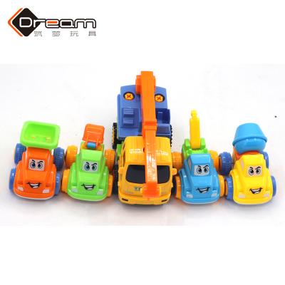 China Disassembly Engineering Happy Car Toy Children's Game Dies DIY Disassembly and Assembly Cartoon Crane with Four Construction Vehicles for sale