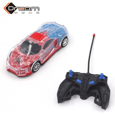 China factory 2.4G kids 1:18 direct rc spiderman remote control electric racing car toys with light for sale