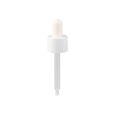 China Spill No 18/410 24/410 Plastic White Dropper With Glass Pipette for sale