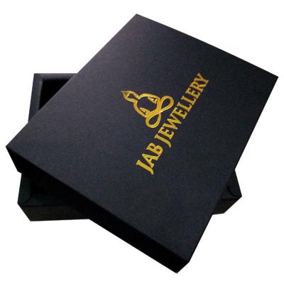 China Recycled Materials Customized Black Paper Drawer Box Jewelry Packaging Paper Box for sale