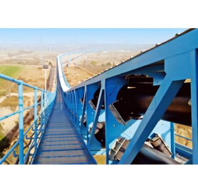 China Heat Resistant Material Handling Equipment Tubular Belt Conveyor for sale