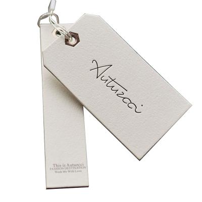 China Sustainable Factory / Private Hangtags Own Logo Brand High Quality Custom Vanilla Vintage Paper Hang Tags With Twine Rope For Clothing for sale