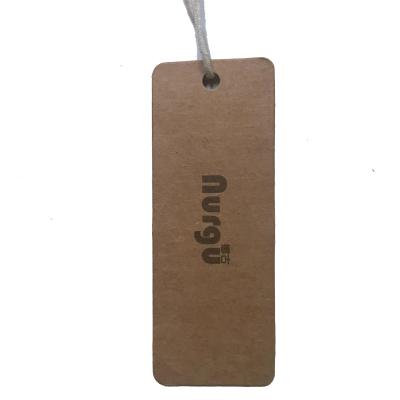 China Sustainable Custom High Quality Brand Logo Apparel Kraft Paper Hang Tags for sale