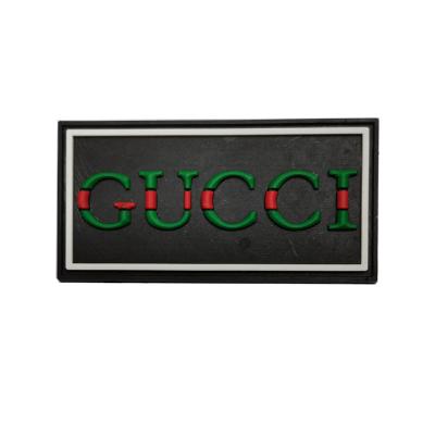 China eco-friendly & washable & High Quality Soft Brand Logo 3D Embossed Customized PVC Rubber Patch For Apparel for sale