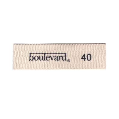 China Custom Eco - Friendly Brand Logo Boulevard Cotton Ribbon Printing Label For Garment for sale