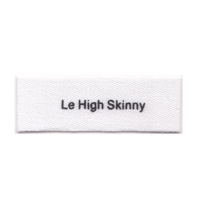 China Washable Sustainable Apparel Manufactures Custom High Quality Brand Logo Printed White Organic Cotton Neck Label Sew On Head Label for sale