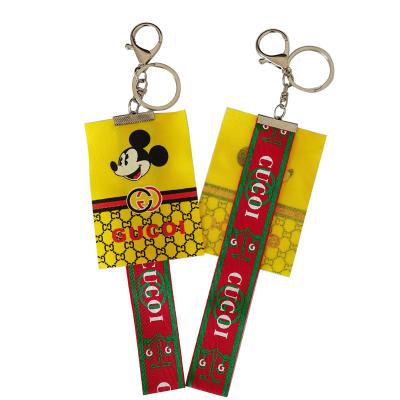 China High Quality Printed Woven Embroidery Customized Viable Israel Hot Sale Keychain Zipper Tags Key Chain Tag For Bags/Clothes for sale